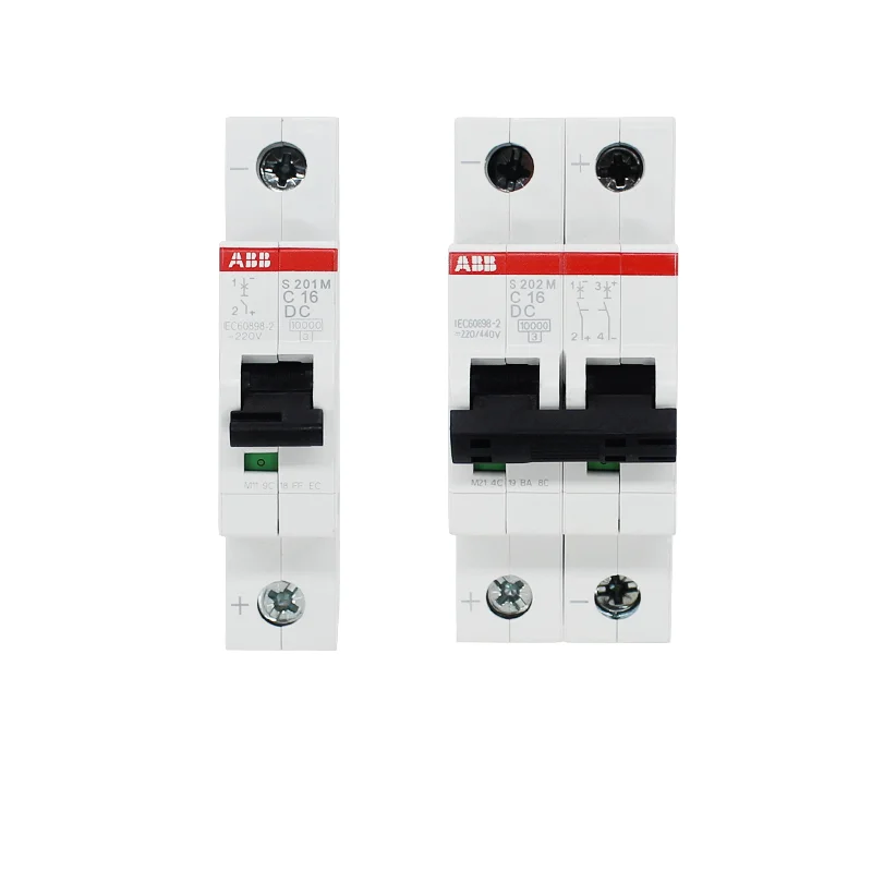 ABB Miniature Circuit Breaker S200MDC series C type 1P S201MC1DC S201MC6DC S201MC16DC S201M