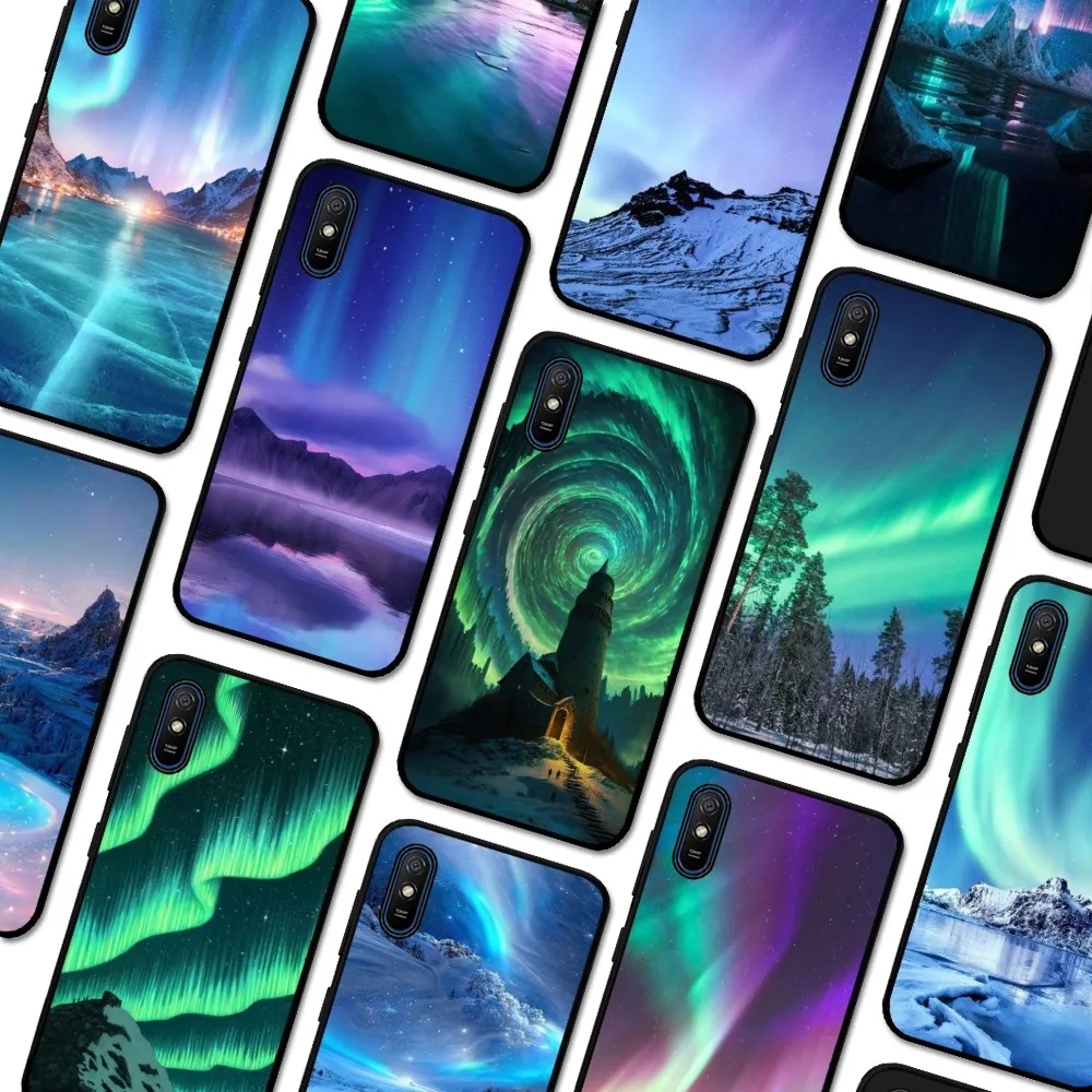Custodia Per Telefono Arctic Polar Lights Per Redmi 5 6 7 8 9 10 Plus Pro 6 7 8 9 A Go K20 K30 K40 Pro Plus F3 Fundas