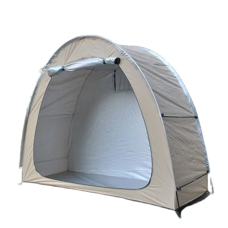 Tenda per capannone per biciclette da esterno 210D copertura per riparo per bici singola pieghevole impermeabile portatile rivesta in argento Oxford  18