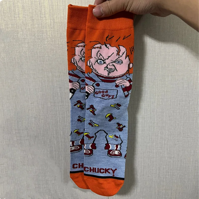 Anime Chucky Novelty Stocking Adult Daily Wear Good Guys Cosplay Cartoon Sports Socks Christmas Festival Gift anime socks anime stockings