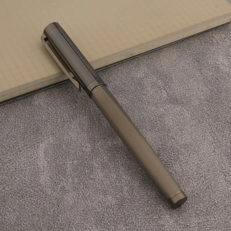 1Pc Rollerball Pen + 5pc Refills Set Ink Pen Bullet Tip 0.5mm Gun Grey School Office Supplies Stationery Ball point Pen