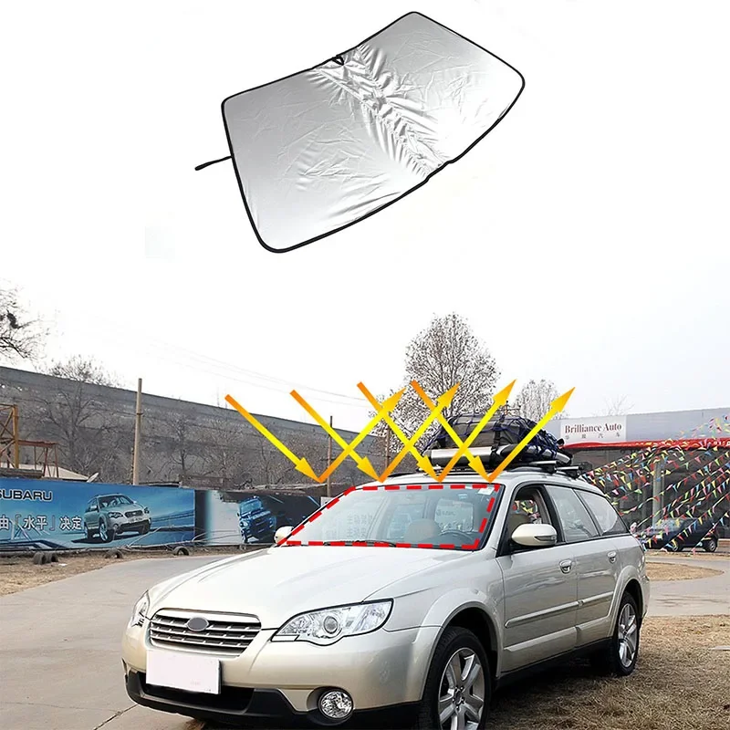 

For Subaru Outback 2004-2009 Car Front Windshield Sun Protection Parasol Silver Tape Car Accessories 1 Pcs