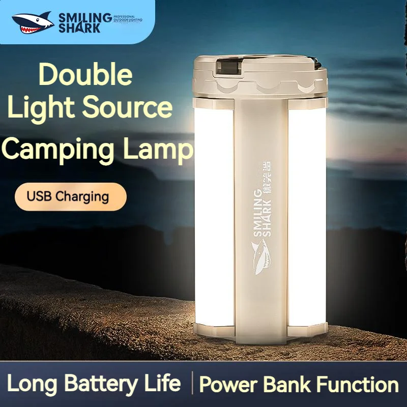 

Portable LED Rechargeable Torch Light Foldable Super Bright Flashlight with Hook Outdoor Tent Light Camping Lamp