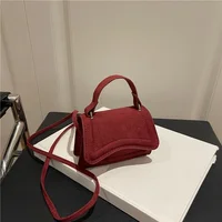 Mode Mini sac à bandoulière pour femmes de haute qualité sac à bandoulière pour femmes couleur unie Simple sac à main décontracté automne hiver nouveau 4