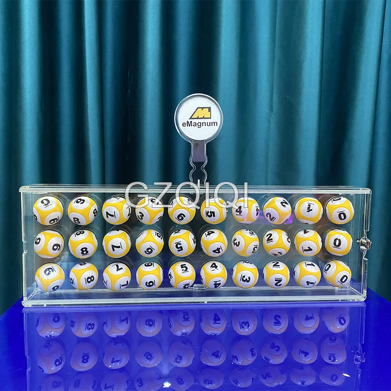 Acrylic ball box with logo bingo game set mini bingo jogo