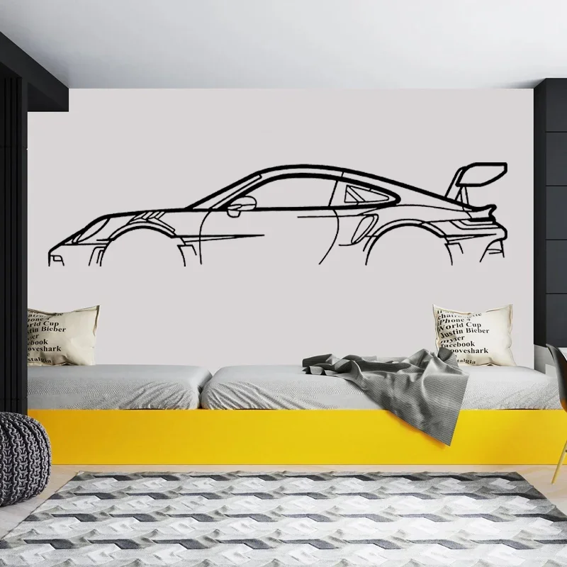 Car Silhouette Wall Art Sticker Vinyl Home Decor Automotive Service Center Garage Car Beauty Shop Decals Murals S610