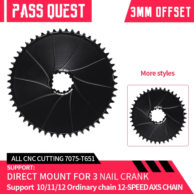 Per Sram Etap Axs Force Red Crankset 12 Velocità Axs Chain Gxp Road Bike Chainring 3 Nail 36T-54T Ruota Di Catena Della Bicicletta