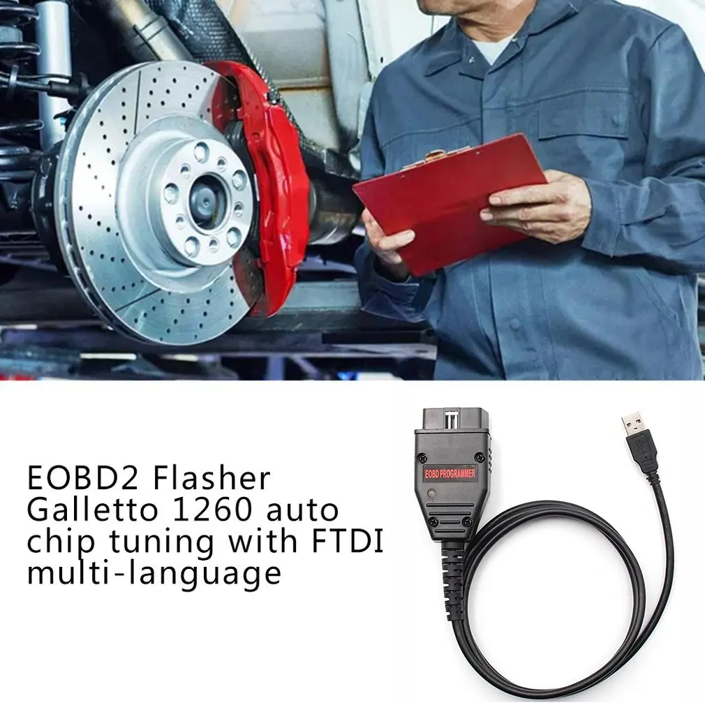 

Eobd2 Flasher Galletto 1260, автонастройка чипа с Ftdi многоязычной, стандартная Диагностика ошибок автомобиля
