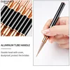 Double ended Nail Art Painting 5/7/9/11/15/20mm Nail Liner Brush Drawing Flower Striping Manicure Tools 5