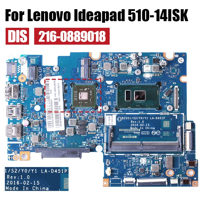 Placa-mãe Portátil para Lenovo Ideapad Placa-mãe La-d451p 5b20l45883 5b20l45886i3 i5 i7 10th Gen Gpu 2g Notebook Mainboard - Imagem 5