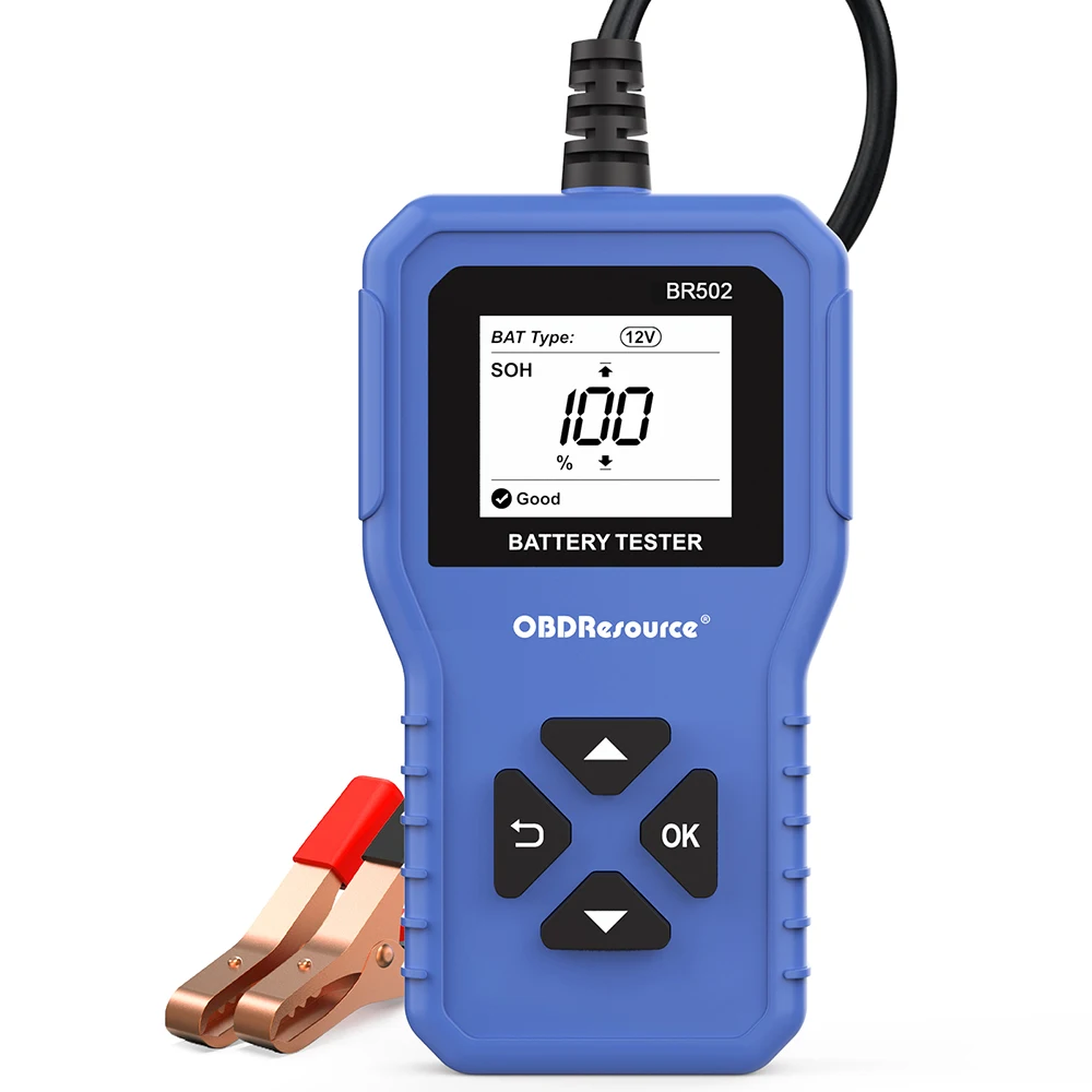 OBDResource Autobatteriesystem erkennt 6 V 12 V 24 V 100–2000 CCA Autobatterietool Autobatterietester Batterieanalysator für Auto-LKW