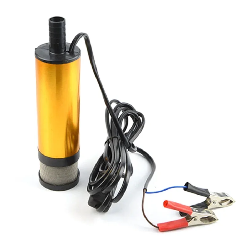 Portable Mini 12V 24V DC Electric Submersible Pump For Pumping Diesel Oil Water Aluminum Alloy Shell 12L/min Fuel Transfer Pump