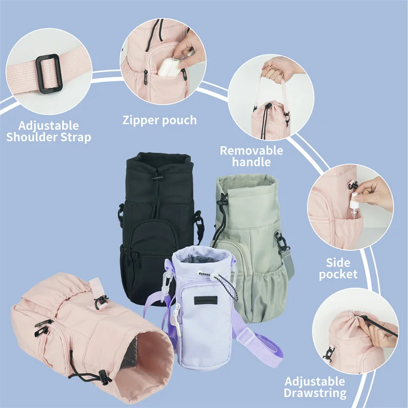 Description Picture 6 of itemOutdoor Sports Water Bottle Bag With Strap Large Capacity Water Kettle Holder Bag Portable Multifunctional for Camping Sport