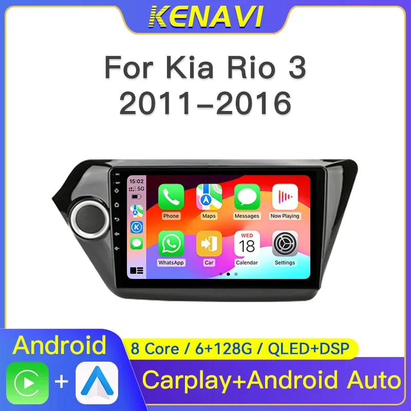 

2 Din Android Car Stereo Radio Multimedia Video Player For Kia Rio 3 2011-2016 Navigation BT GPS Carplay Auto Head Unit No DVD