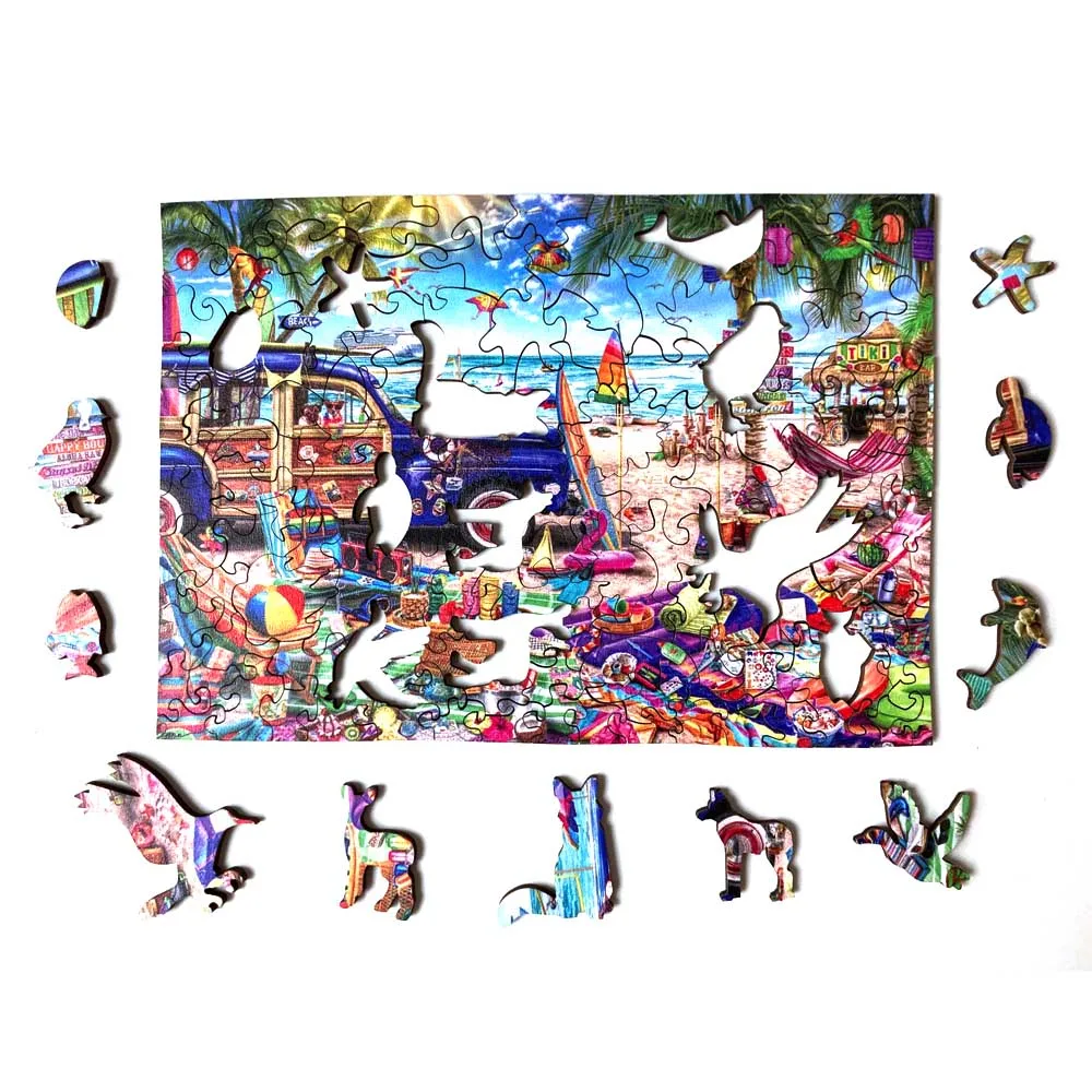 11€69 sur Puzzle en bois Chat 200 pièces pour adultes et enfants _  multicolore - Puzzle - Achat & prix