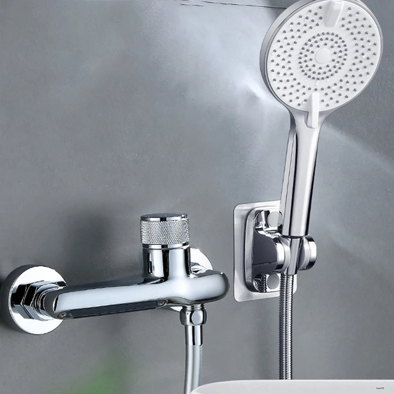 

Gray Waterfall Bathtub Faucet With Handheld Shower Head Chrome Wall Mounted Tub Spout Full Shower System Set Hot Cold Mixer Taps