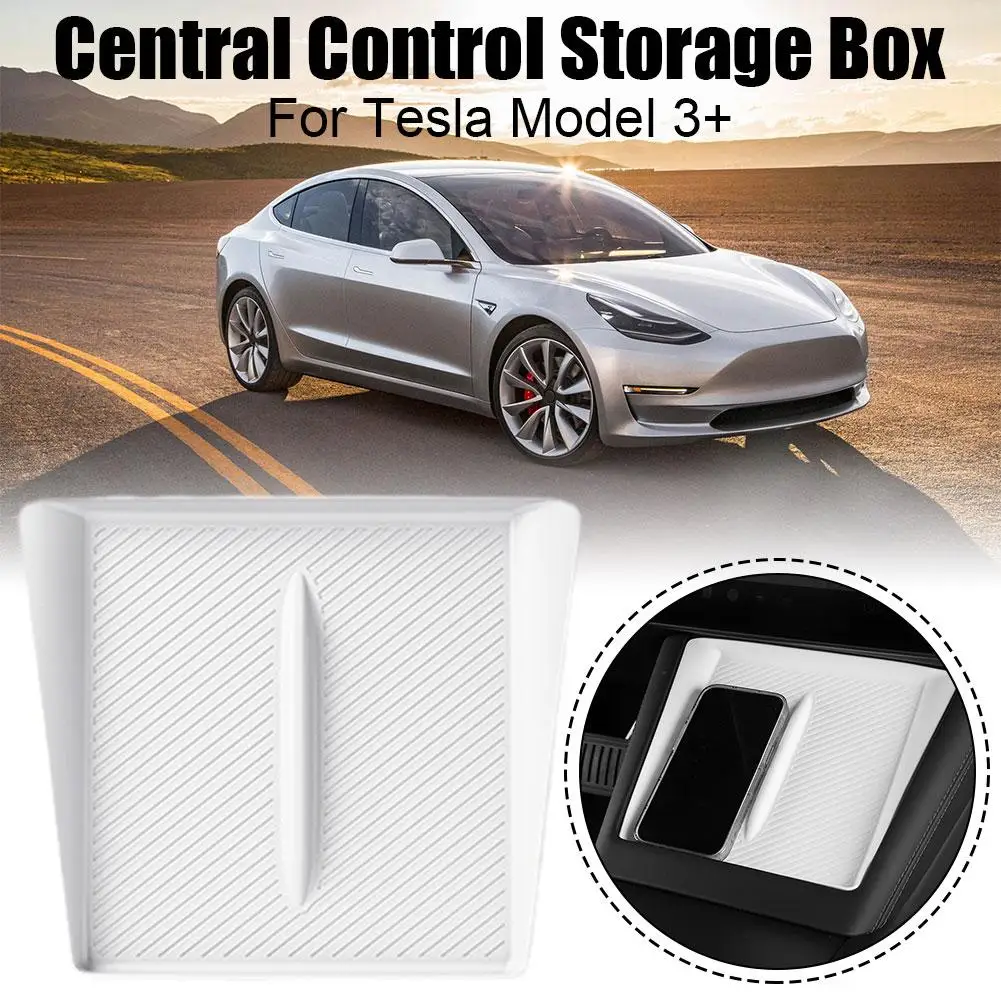 

Для Tesla Model 3 Highland 2023 2024 коробка для хранения с центральным управлением подлокотник Органайзер коврик для новой модели 3 + двухслойный набор для хранения