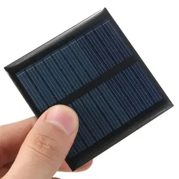 Mini 0.6W 5.5V 3V Modulo Cella Solare Pannello Solare In Silicio Policristallino Per Il FAI DA TE 3.7V Batteria Giocattoli Educativi Ricarica 65*65MM