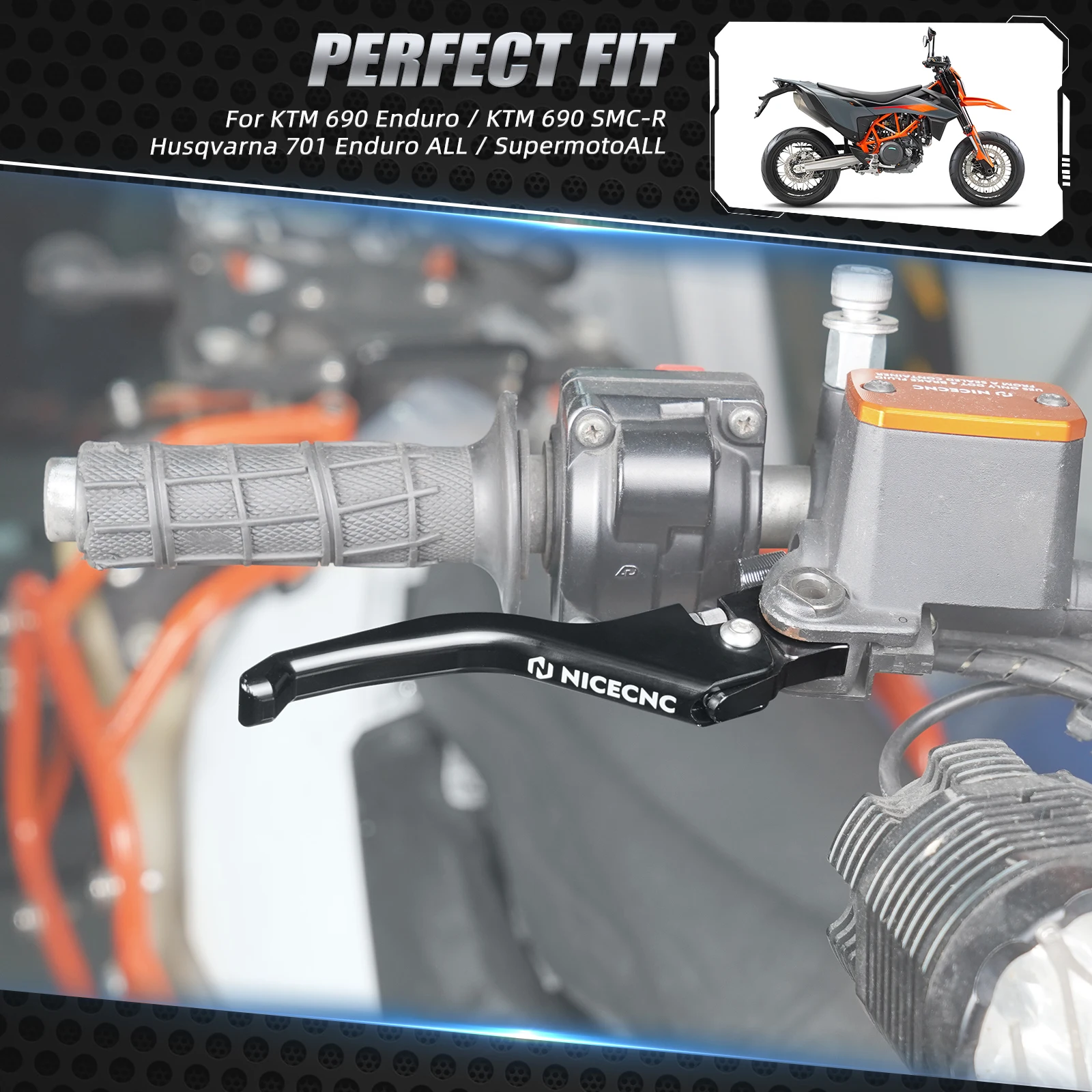 FXCNC Klappbare Brems- & Kupplungshebel Verstellbar – Für KTM 690, 1090 Adventure, Husqvarna 701