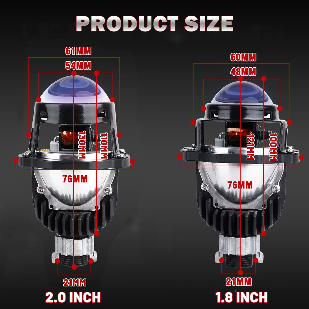 Bi-led Mini Projector Retrofit H4 H7 9005 9006 LED Car Lamp Light 30000LM 65W 1.8/2.0 inch Universal Tuning led car lights led lights led bulbs led headlights led car headlights car headlamps hid headlight bulbs