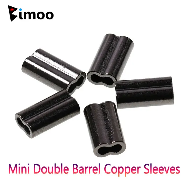 ICERIO 100PCS Copper Double Barrel Crimp Sleeves for Monofilament Fishing  Leader Line (0.8mm-2.0mm ID) Wire Rig Terminal Tackle - AliExpress
