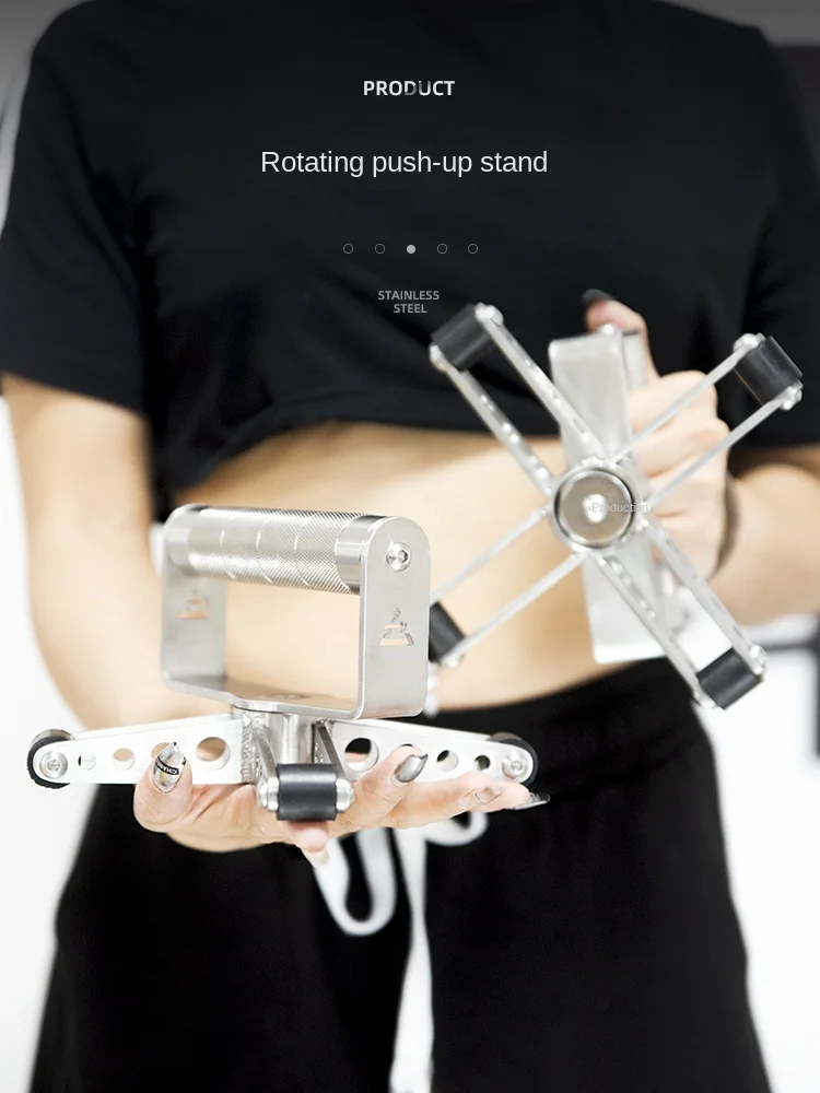 Stainless steel rotary push-ups for arm muscle chest muscle abdominal exercise home fitness equipment
