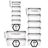 14Pcs-Food Airtight Storage Containers,0.32L*6+0.84L*6+2.2L*2 Lunch Box set BPA Free Microwave safe 5