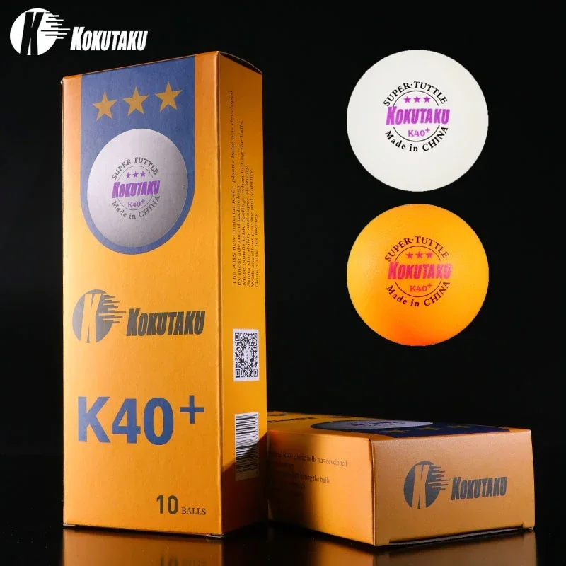 Kokutaku K40+ 3-Star Seamed Table Tennis Balls ABS Professional Ping pong Ball Amateur Training competition Ball Table Tennis Balls