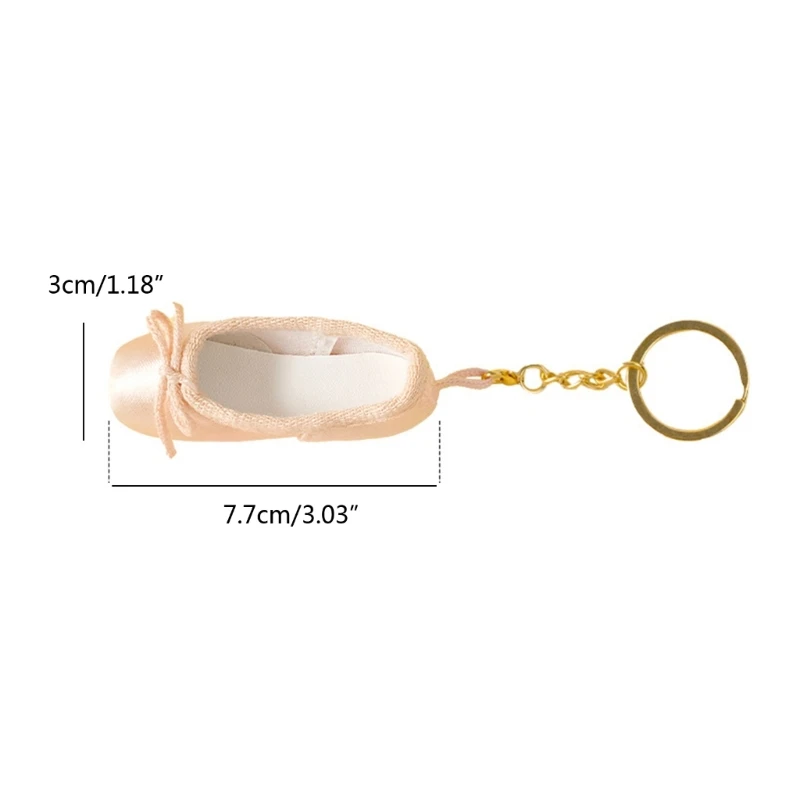 Portachiavi Creativo A Forma Di Scarpette Da Balletto Con Strass – Ciondolo Per Borsa E Chiavi Auto, Regalo Per Donne E Ragazze (Marrone)
