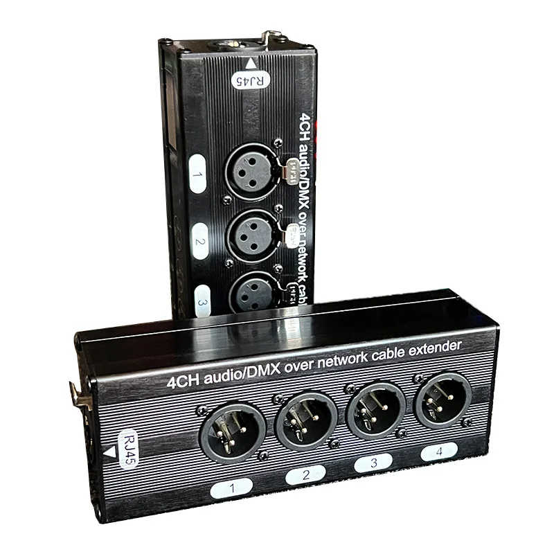 4 Channel XLR Audio multi-network cable expander Ethernet Extender XLR Extender Transceiver For Live Stage Audio 1 Pair xlr cable