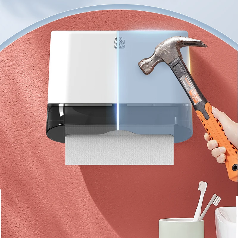 Toilet paper dispenser Paper Towel Holder Tissue Dispenser Wall Mounted Paper Box Punch Free Commercial Toilet Holder for Bathroom