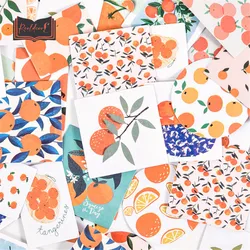 46pcs Cute Orange Stationery Sticker Kawaii DIY Scrapbooking Hand Account Album Planner Journal Decorations Diary Label Stickers