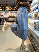 Vintage Elasitc High Waist Jeans Long Skirts For Woman Casual Loose Plus Size Denim Skirt Women Autumn Cotton A-Line Maxi Skirt - Image 2