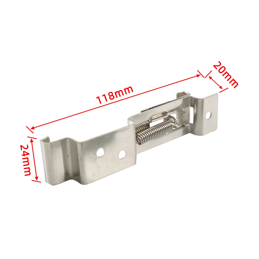 2 Pieces Trailer License Plate Holder Stainless Steel Spring Loaded Clips Brackets Numberplate Clamps