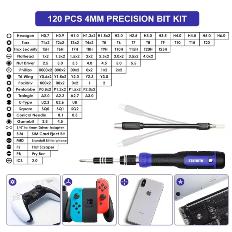 218개 스크루드라이버 세트 휴대폰 컴퓨터 먼지 제거 정밀 수리 너트 드라이버 다중 모델 자석 스크루 키 수공구