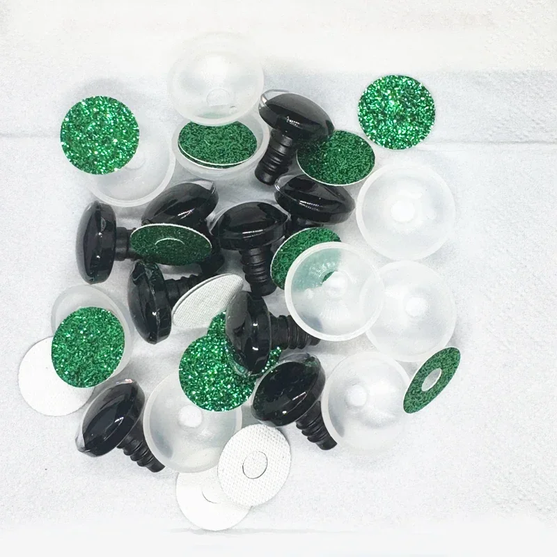 Silvery 10 Pcs 3D Plastic Polarized Light Cross Eyes Plush Eye Accessories Crochet Toys Bulk Sizes Doll Making Doll Eye DIY Toy 5