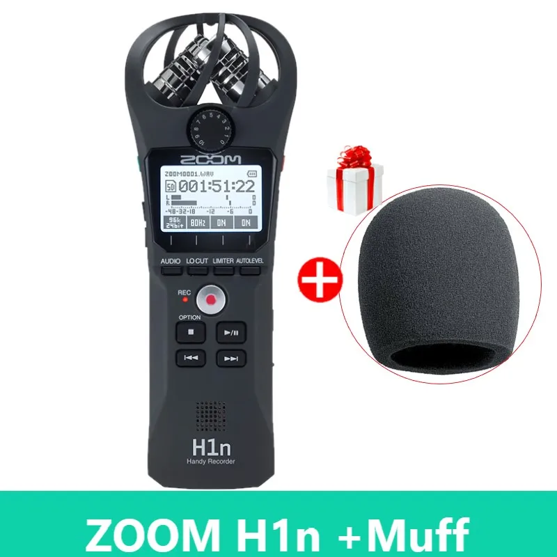 Updated ZOOM H1N Pen Handy Recorder Digital Audio Recorder Stereo  Microphone For Video Interview DSLR Camera Recording