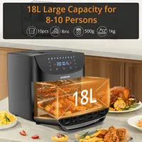Four à friture à air chaud 18L 8-en-1 avec écran tactile numérique, 1800W, circulation rapide de l'air, mini-four sans huile avec accessoires 2