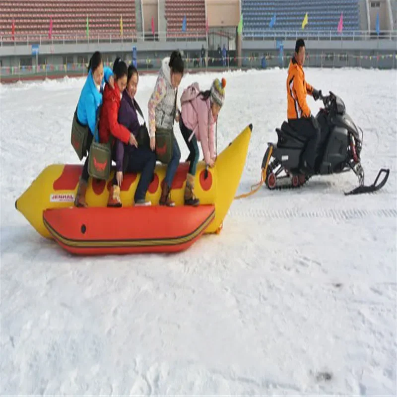 Factory Inflatable Snow Sled Hot Sale Winter Outdoor Amusement Play Game Banana Snow Tube Toys