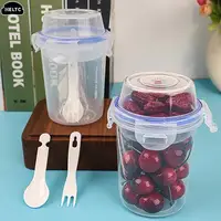 1PC Fresh-Keeping Food storage containers Fruit Salad Yogurt Box Kitchen For Cereals Double-Layered Portable Travel Storage Jars 1