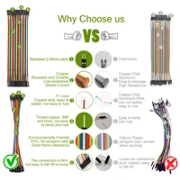 40-120Pcs 10cm 20cm 30cm Dupont Cable Line Jumper Wire Kit Male Female 24AWG Copper Long Ribbon Connector Set for DIY Breadboard - Image 3