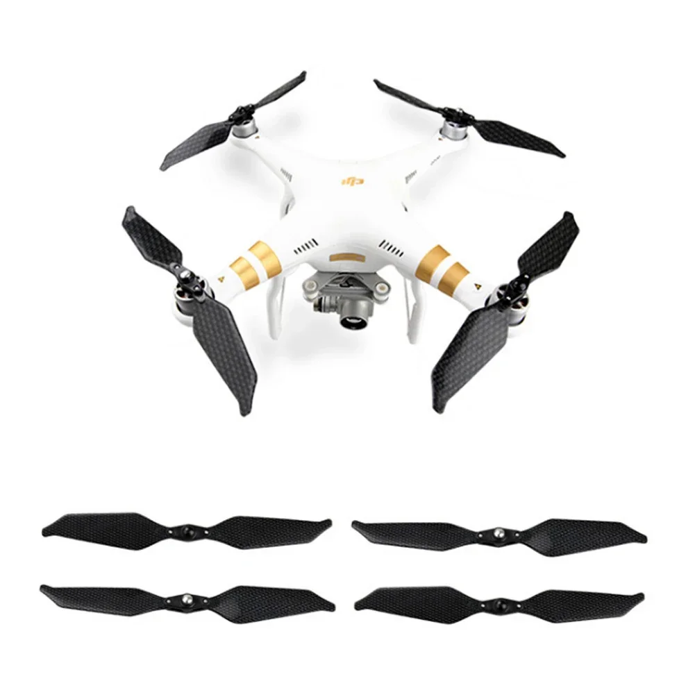 4PCS/Set Carbon Fiber Propeller with 2 3 Blades Low Noise For DJI Phantom 2/3 SE 9455 Tightening Prop Replacement Accessories