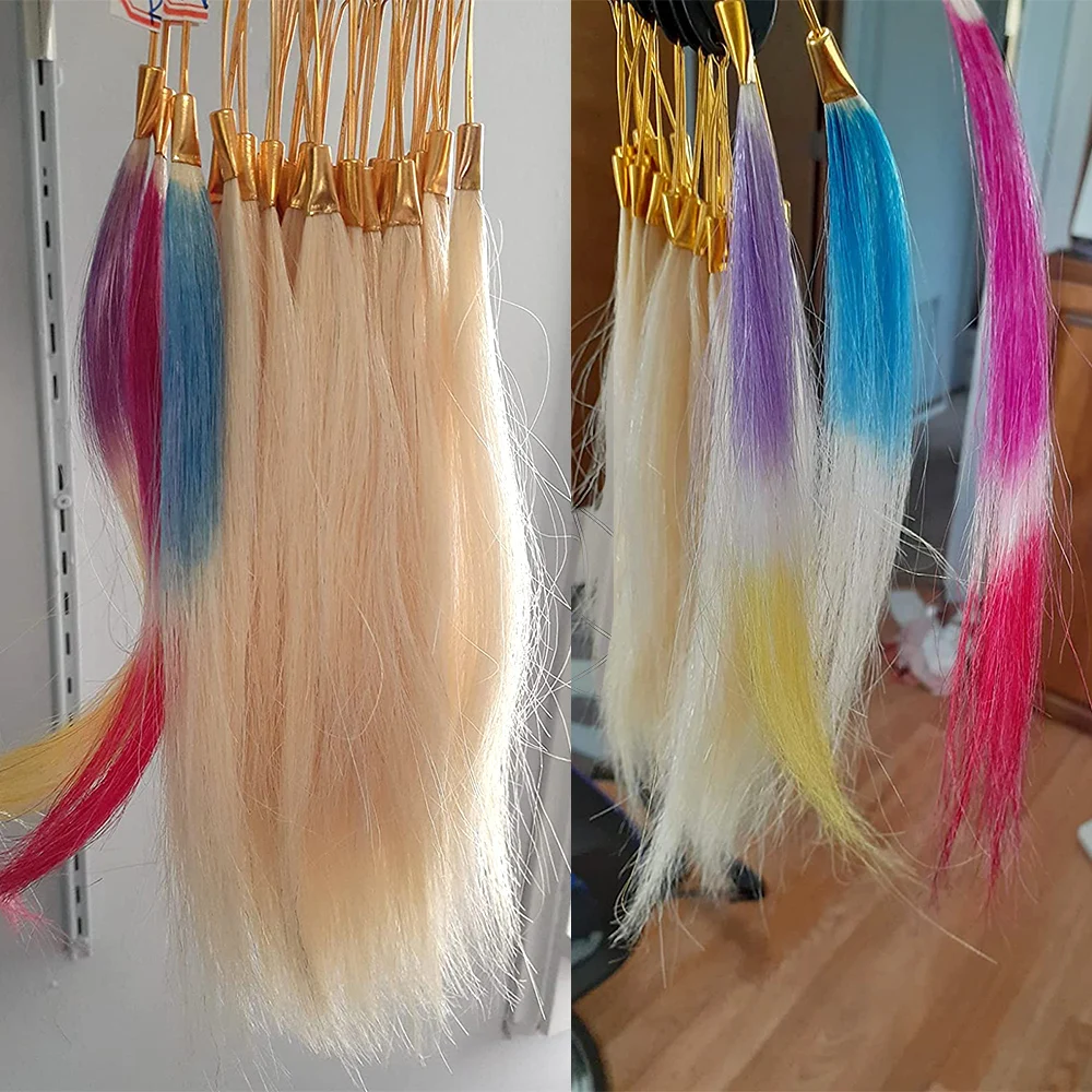 100% Human Hair Swatches 30Pcs/Set Virgin Hair Color Swatch Ring Extension Samples Testing Color For Salon Hairdressing