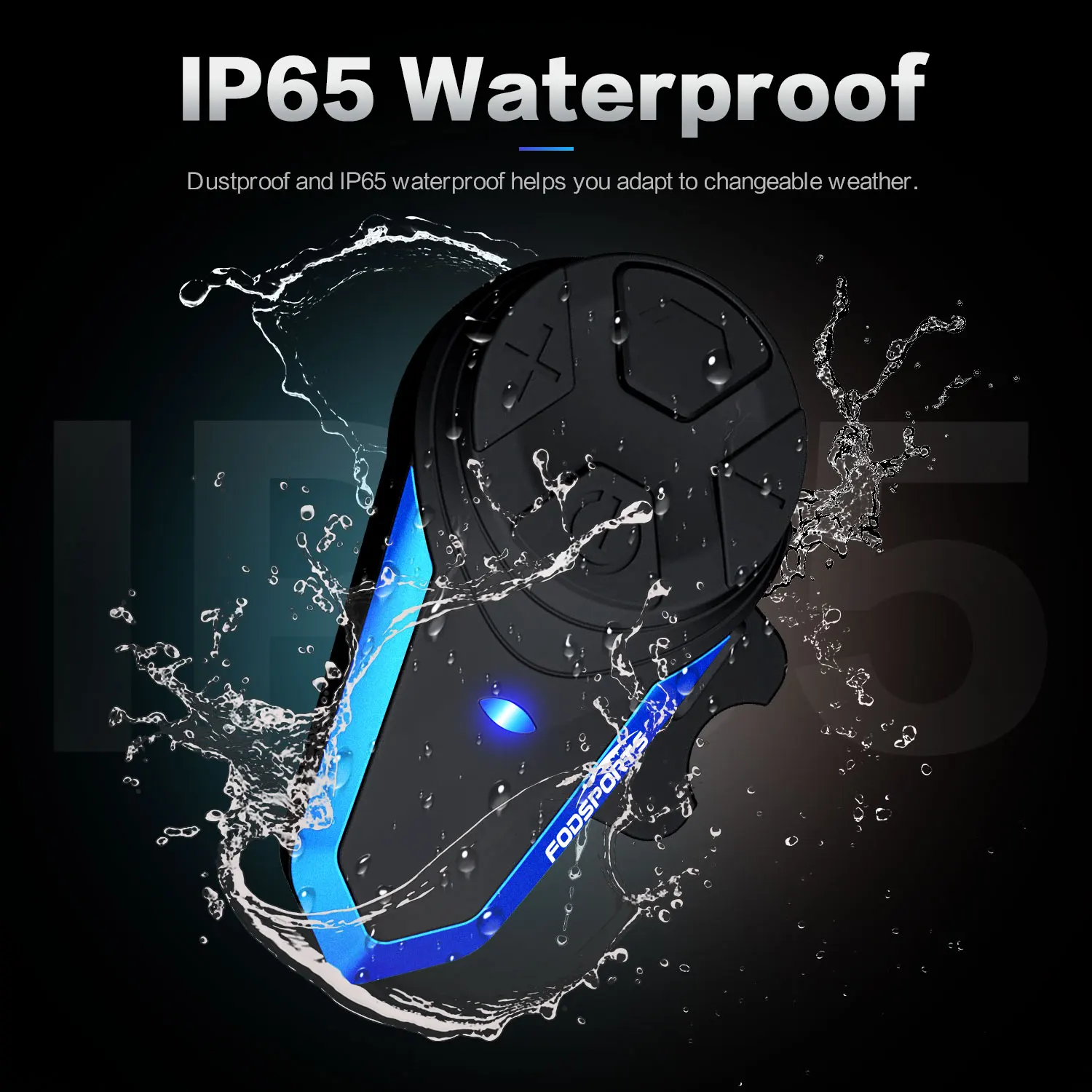 Fodsports Bt-s3 Motorrad Bluetooth Helm Headset Wasserdicht_voghion.com