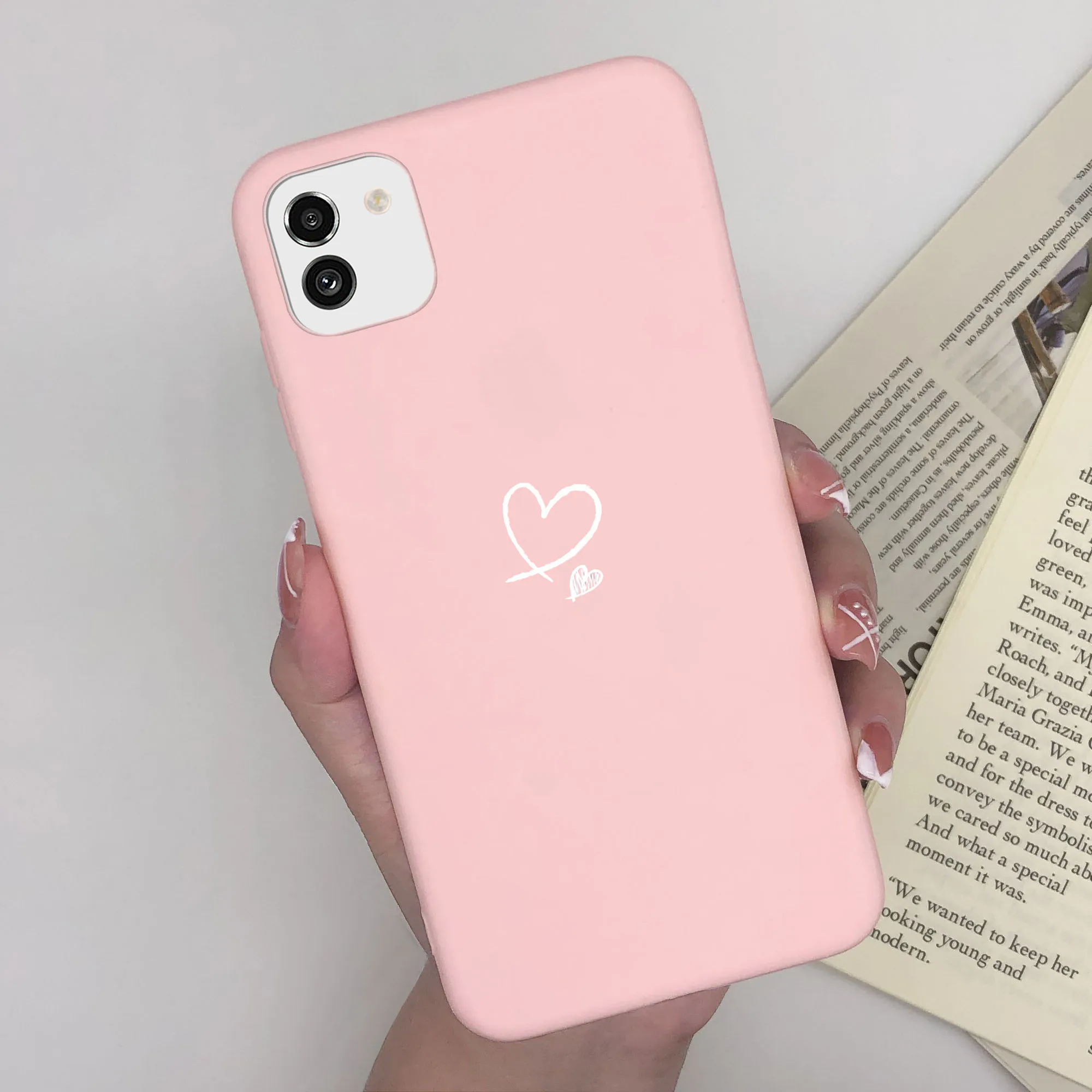 Cute Painted Soft Silicone Bumper Cover for Samsung Galaxy A03 Series