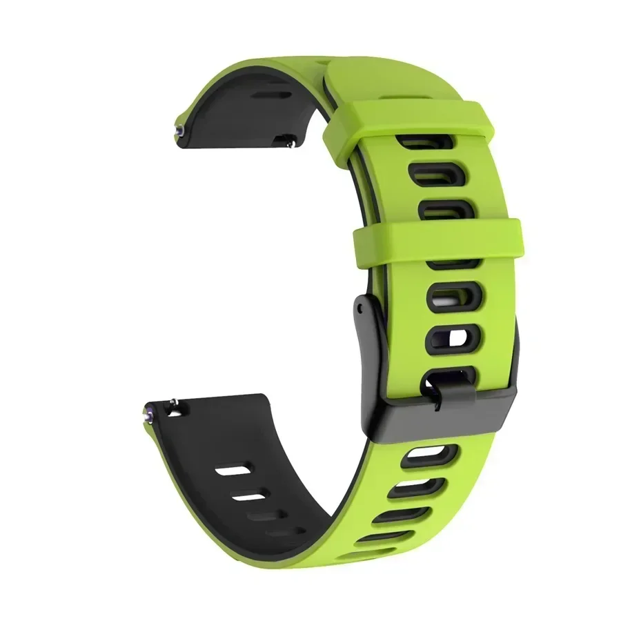 Two-Tone Breathable Silicone Watch Strap, 22mm