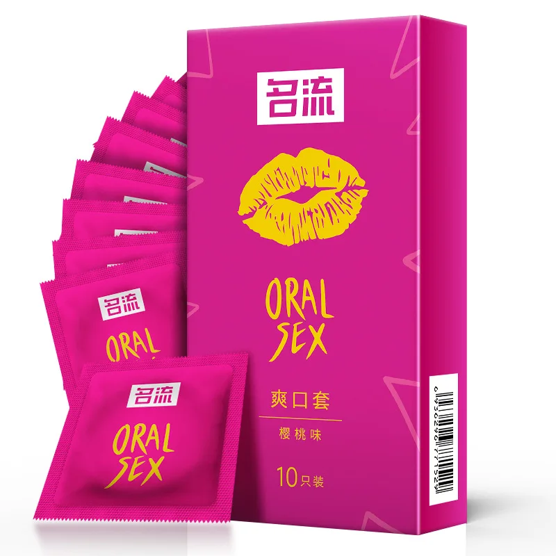 30PCS Natural Latex Oral Sex Ccondom Cherry Flavor Sex Toys Ultra Thin Blowjob Rubber Condom No Oil Erotic Products for Couples