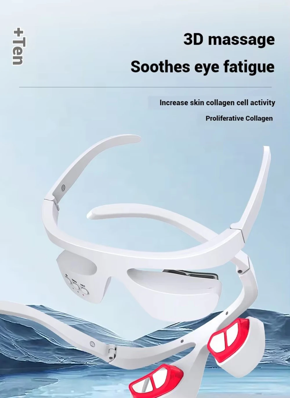 3D Eye Massager Anti-Aging Eye Massage Instrument Eyes Fatigue Relief Relaxation Relieve Dark Circles EMS Eye Lift Care Massage