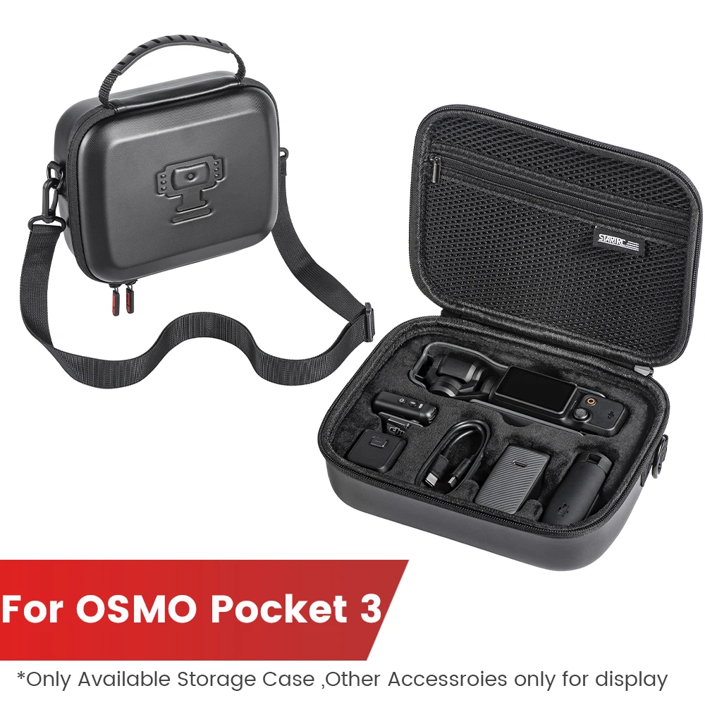Çok yönlü Koruma Taşıma Çantası DJI Pocket 3 PU Su Geçirmez El Bavul DJI Osmo Pocket 3 Kamera Aksesuarları