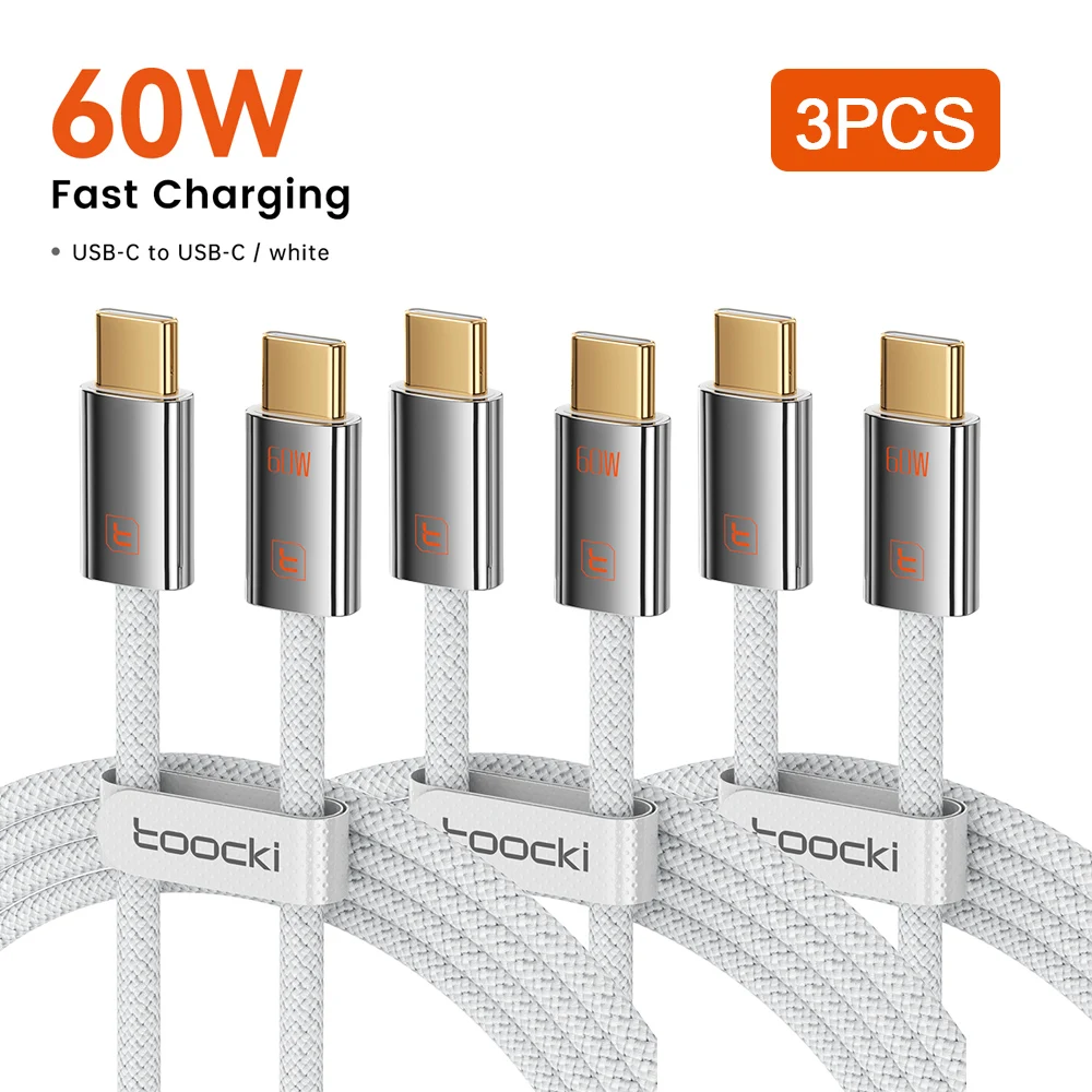 ตัวเลือกสินค้า สายชาร์จ USB-C ชาร์จเร็ว 3 เส้น รองรับ PD 60W/100W/240W